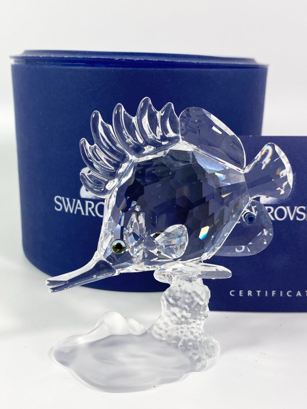 Swarovski Large Crystal Long-Nosed Butterfly Fish #666567 Austria Original Box